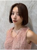 ♪くびれヘア/アプリコットオレンジ/レイヤー/ショートボブ/韓国