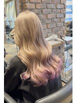 ラグーン(LAGOON)&nbsp;ホワイトピンクベージュ/ケアブリーチ/バレイヤージュ/ピンク