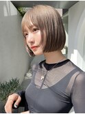 広がらない小顔ボブ