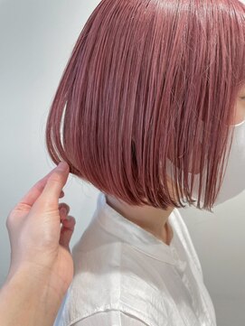 ニア 栄(nia) 大人ボブ大人ショートボブ切りっぱなしボブ前髪あり前下がりボブ