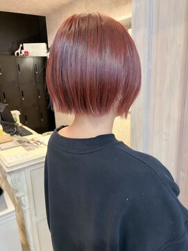 キャアリー(Caary) 福山人気春ピンク艶イルミナカラー20代30代ミニボブ外ハネ高発色