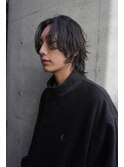 ルーズシャドウレイヤーセンターパートウルフ