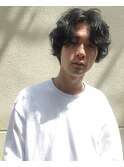 大人のくせ毛風パーマ (ミディアム ソフトツーブロック)