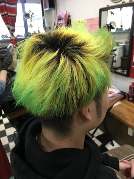 エボノスヘアー エボノスヘアー ネオンカラーレモネードスプライトグラデーション