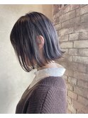 【YOKE】インスタ人気ラベンダーベージュ×外ハネお洒落ボブ