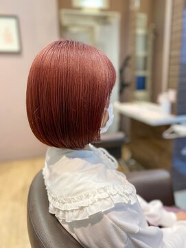 エトワ(ETOWA) パッツンボブ×オレンジ