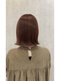 切りっぱなしとオレンジヘアー
