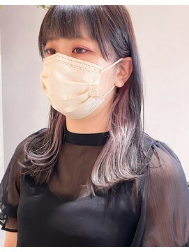 レトン 銀座(leton) インナーカラー/ピンクベージュ/イヤリングカラー/ミディアム