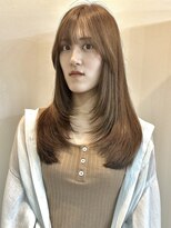 サクラ オモテサンドウ(SAKURA) ワンカールで決まるヘア　韓国風レイヤーカット　ぱっつん前髪