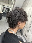 ツイストスパイラルパーマウルフ名古屋栄矢場町メンズヘアカット