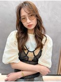 中川　前髪カット顔まわり似合わせ外ハネくびれレイヤーミディ