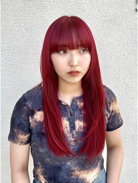 トータルビューティーサロン トップスタイル ワインレッド×フルハング