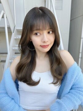 ジーナ 神戸 三田駅前(Zina) 髪質改善＊暗めカーキベージュロング＊美髪【Zina 三田】