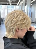 フェザーショート×ミルクティーベージュ