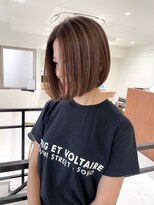 ネイロ バイ ジルブラン 葛西(NeiRo by JIL BLAN)&nbsp;葛西ハイライト白髪ぼかしショートボブ小顔カットレイヤーカット