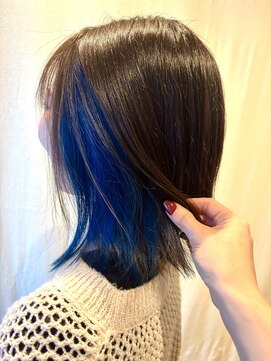 ココカラヘアー ニコ(cococara hair nico) インナーカラー/デザインカラー/ブリーチ/ブルー/ダブルカラー