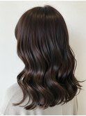ゆる巻/セミディ/ココアブラウン/艶髪/金山