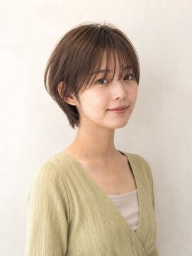 レセ 南柏店(Laissez) ブラウンベージュ/丸みショート/シースルーバング/大人かわいい