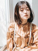 フィルムス 銀座(FILMS)&nbsp;レイヤーカット/デザインカラー/ウェットヘア/オリーブベージュ