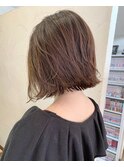 20代30代ナチュラルくびれボブ毛先パーマ肩ラインモテ髪
