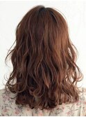 パーマ_ウェーブ_ピンクブラウン_三軒茶屋_髪質改善