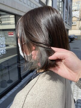 ガーデン タチカワ(garden tachikawa) 切りっぱなしボブ×インナーカラー