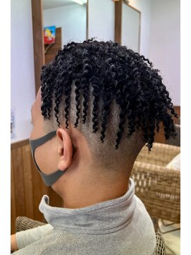 ヘアーサロン プアメリア(Puamelia) ドレッド風パーマメンズ刈り上げストリート黒髪暗髪