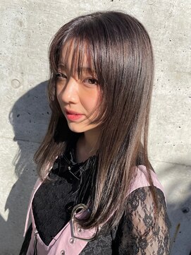 ヘアー アレス(hair ales) ●スモーキーブラウン 小顔リップラインカット ヘルシースタイル