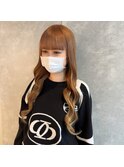 キャラメルベージュ10代20代プルエクステ名古屋美容室