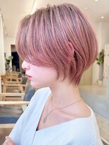 セイドット フクオカ(Say.FUKUOKA)&nbsp;【Say.福岡】ショートボブ×前髪長め×くびれ×ピンクベージュ