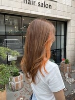 シアン 八王子店(SHIAN)&nbsp;【SHIAN山本】イヤリングカラー×オレンジ