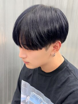 エルマーク 西心斎橋(L-MARK) 黒髪マッシュナチュラルマッシュメンズヘア韓国ツーブロック