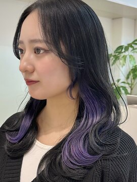 ミーム 原宿 表参道(meme) ”韓国風インナーカラー×レイヤーカット