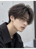 センターパート/フェザーパーマ/ニュアンスパーマ/韓国メンズ