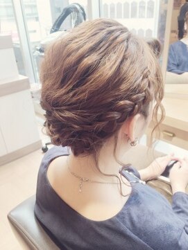 ピーディーフィノ 大通(PD fino) 編み込みアップアレンジ