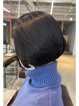 ザコーストバイネオリーブ 辻堂店(The coast by neolive) リップラインミニボブ ダークグレイ イルミナカラー