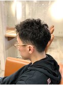 メンズポイントパーマ刈り上げショート/亀戸