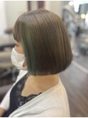 20代30代40代インナーカラー×ナチュラル×小顔×切りっぱなし