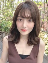 シルクレイ 吉祥寺店(Silk-lei) 小顔外ハネミディベージュ大人かわいいフェザーバング 吉祥寺