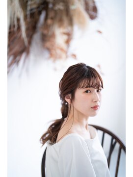 マルケ(marquer) 北堀江ヘアメイクサロン/ナチュラルあみおろしアレンジ