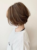 ミミヘアーガーデン(mimi hair garden) 王道ひし形ショート×ハイライトカラー