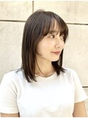 ミディアムレイヤー/レイヤーカット/銀座/アッシュグレージュ