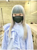 ホワイトミルクティーインナーカラーターコイズブルーグリーン
