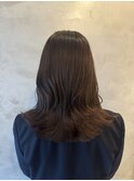 レイヤーカット ブラウンカラー 韓国ヘア 髪質改善 縮毛矯正