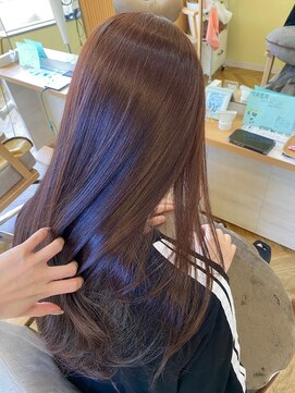 アリスバイブランニューリブ 難波店(ALICE by Brandnew×LIV) 難波美容室　ブリーチなしカラー/レッドブラウン/レッドカラー