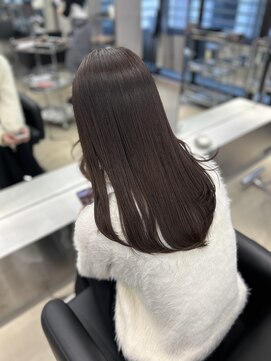 ペレ 栄店(PELE) デザインカラー/レイヤーカット/ウェットヘア/オリーブベージュ