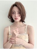 ボブ＊外ハネボブ＊ミルクティーベージュ