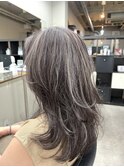 西区新町美容室★roots★白髪ぼかし×ウルフカット