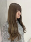 【YOKE】くすみベージュブリーチワイドバングパールベージュ