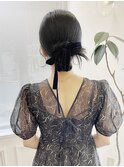 お呼ばれアレンジ20代30代40代大人可愛いタイトカチモリシニヨン